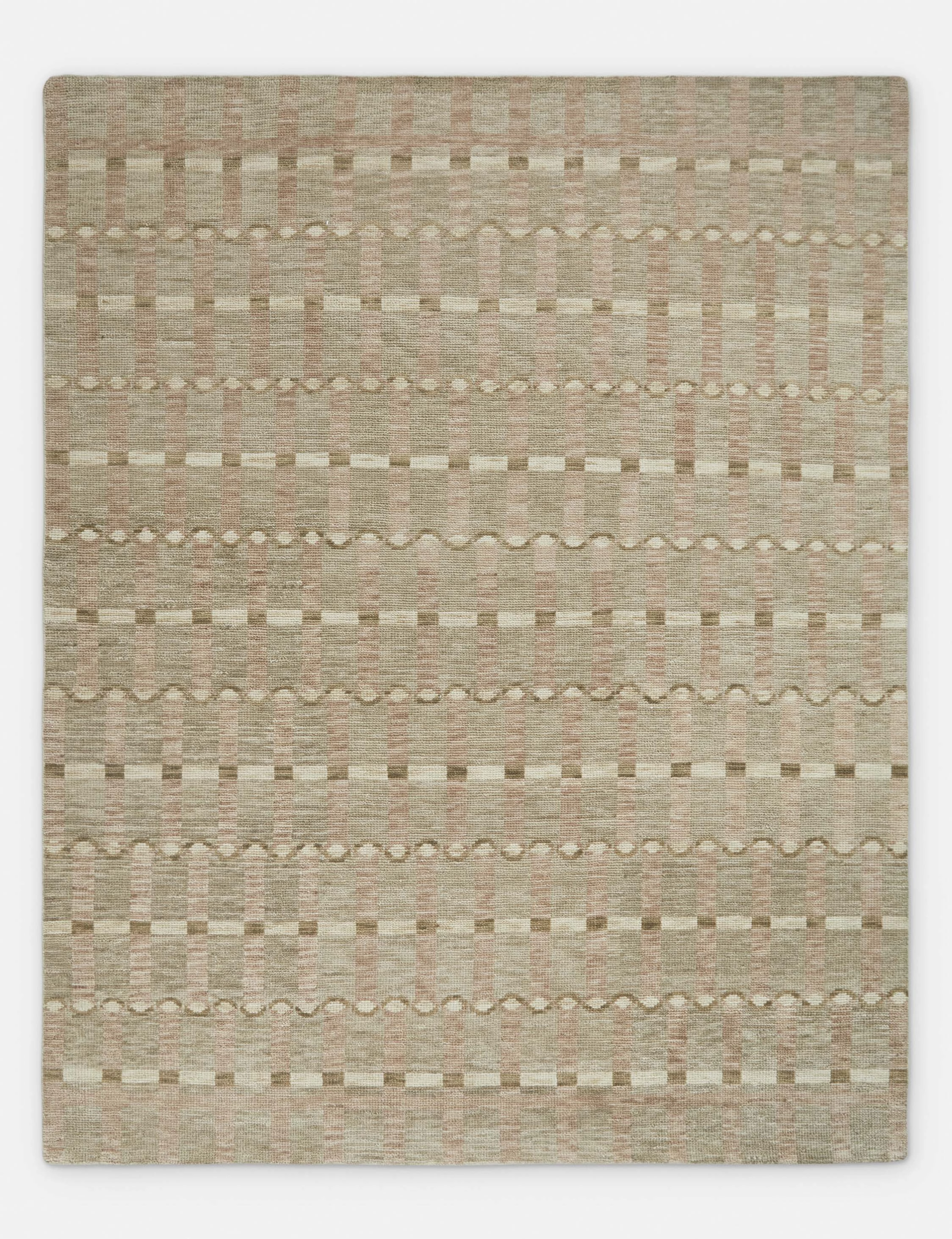 Lalan Hand-Knotted Wool Rugmodern color block patchwork rug