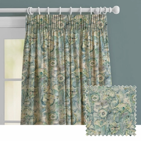 Langdale Printed Made to Measure Curtains Tealbedding sets ,throw blankets 