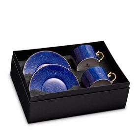 Lapis Tea Cup   Saucer (Set of 2)glass cups ,personalized mugs 