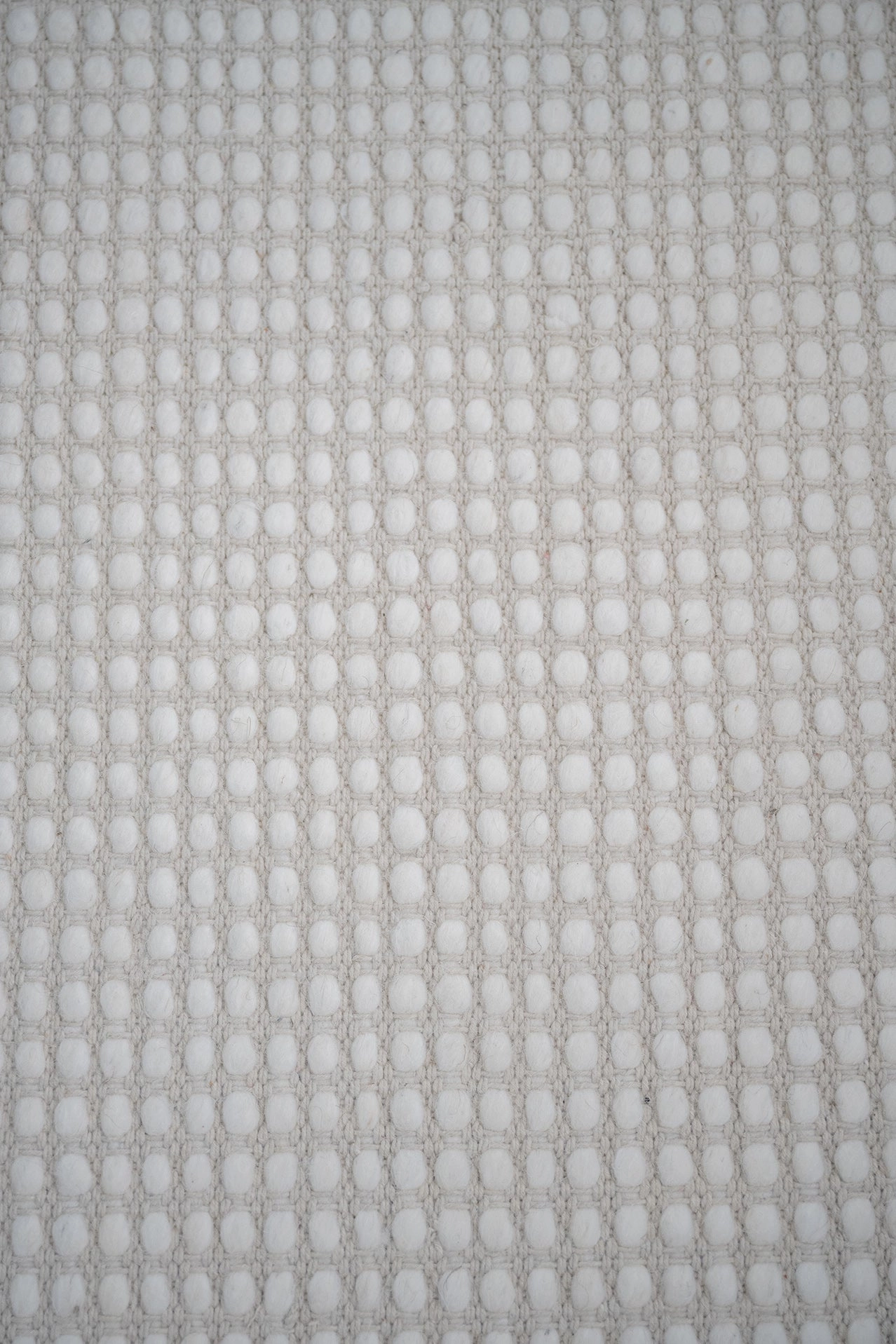 Larvic Ivory Chunky Wool Rug