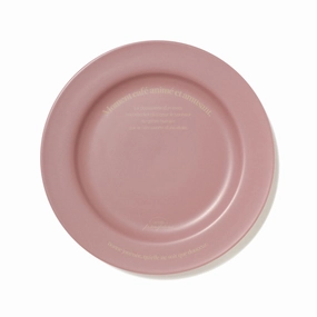 Le Cafe Plate SS Pinkhand-painted ceramic bowl
