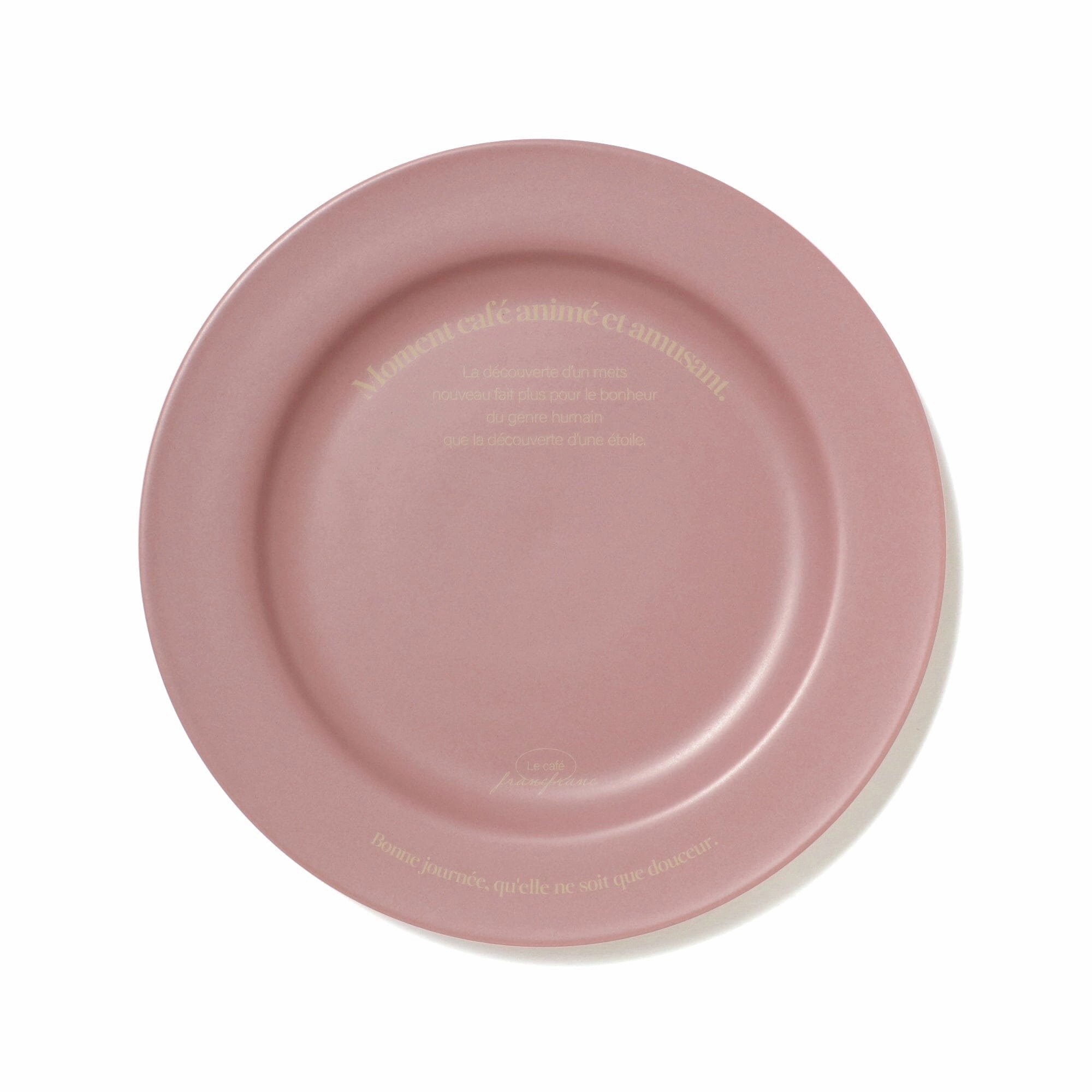 Le Cafe Plate SS Pinkhand-painted ceramic bowl