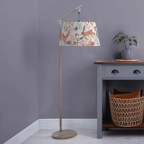 Leaping Into The Fauna Quintus Taper & Quintus Complete Floor Lamp Grey/Linenreplacement lampshade,White Linen Drum Lampshade for Table or Floor Lamp