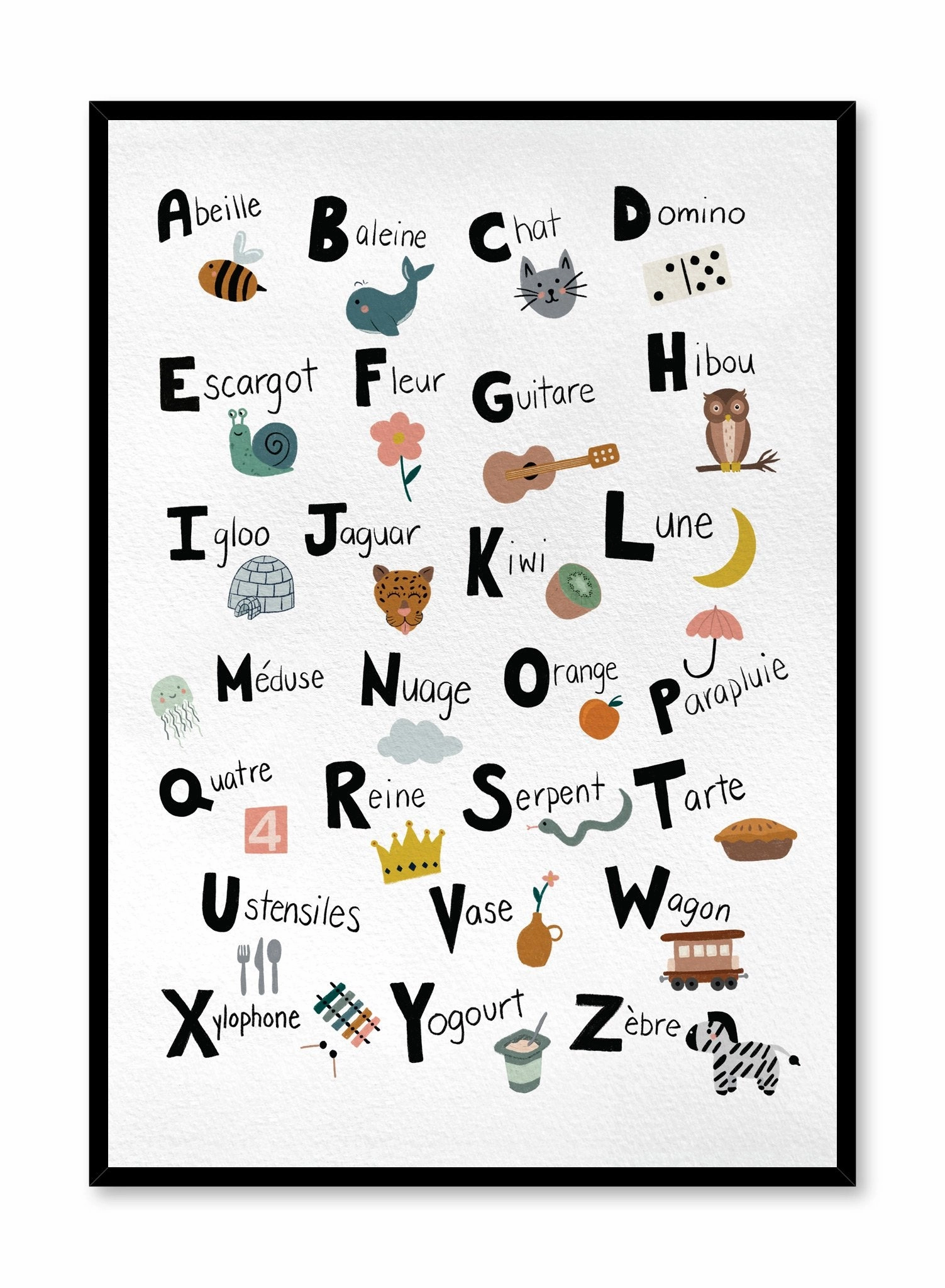 Learn Your French ABC's, Posterpop culture themed posters