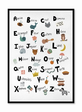 Learn Your French ABC's, Posterpop culture themed posters