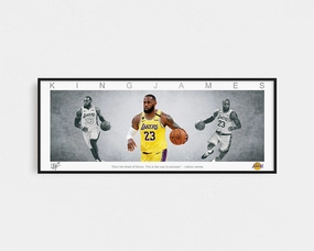 LEBRON JAMES PANORAMIC COLLAGE PRINT SIGNED FRAMED WINGShandmade souvenirs