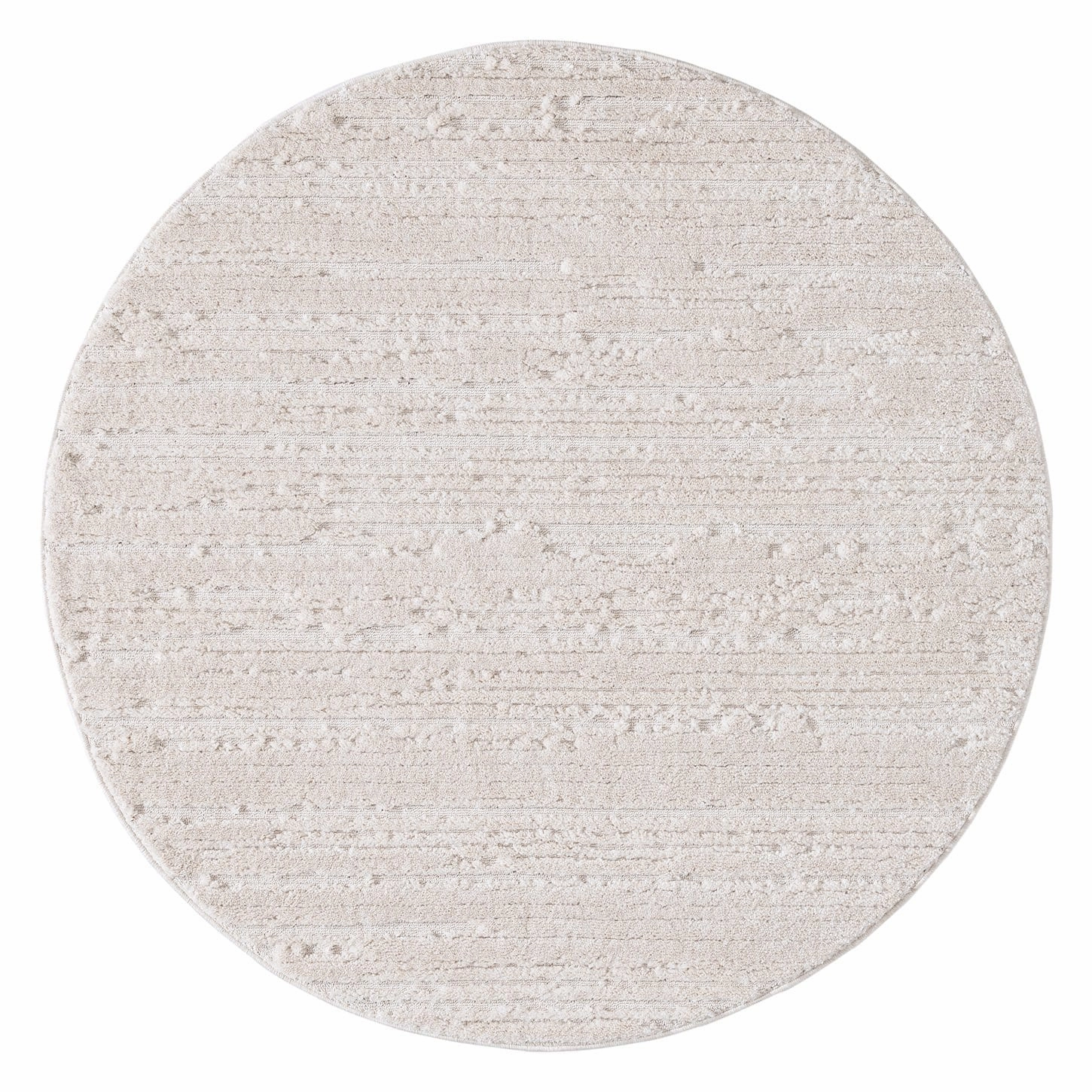 Leilani Ivory Cream Textured Round Rugmodern color block patchwork rug