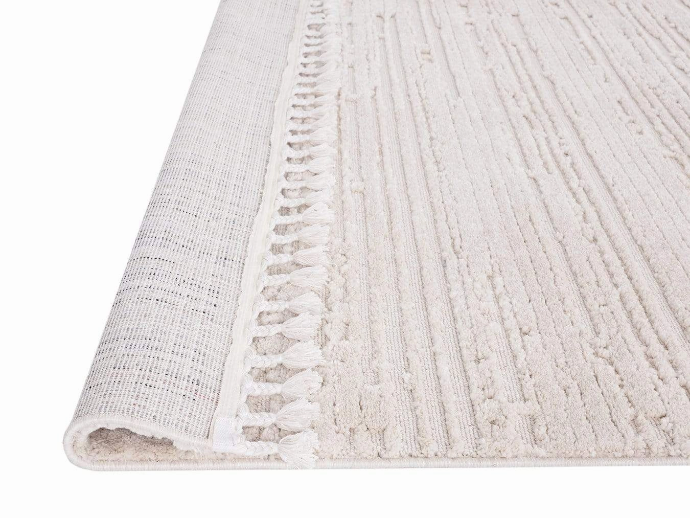 Leilani Ivory Cream Textured Rug *NO RETURNS UNLESS FAULTY
