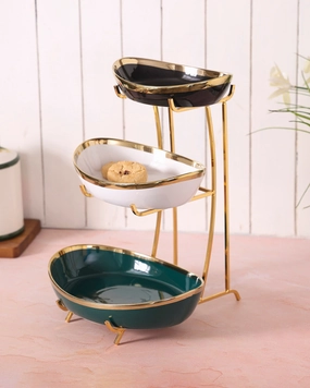 Lennox 3-Tier Servermodern kitchen decor ,kitchen dinner set ,dinnerware 