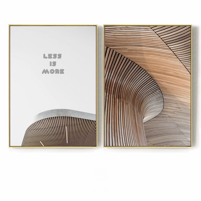 Less Is More Wall Art With Frame - Matching Set of 2
