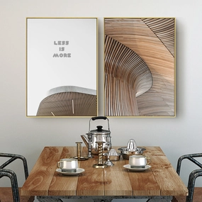 Less Is More Wall Art With Frame - Matching Set of 2nordic style wall decor