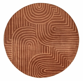 Leta Brown Abstract Rollie Pollie Round Playmatmodern color block patchwork rug