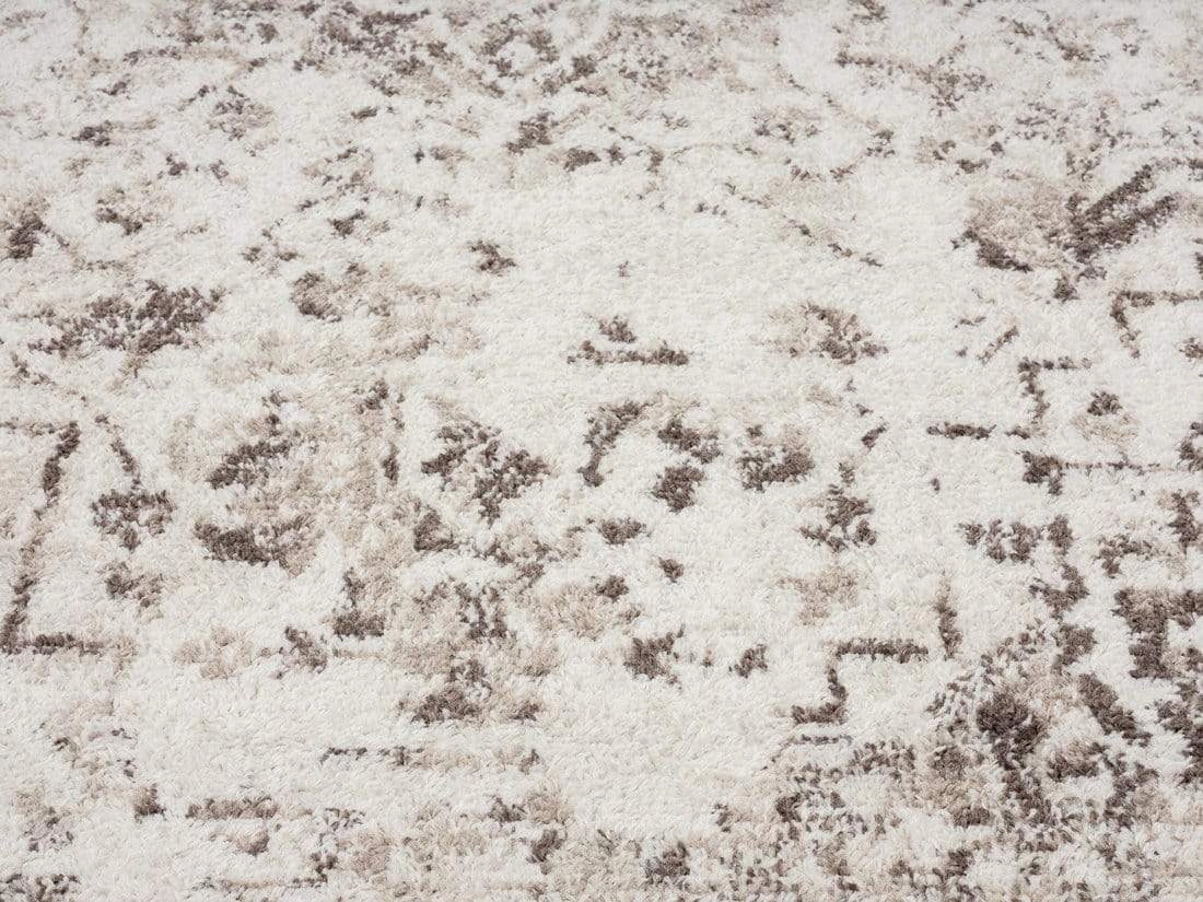 Liliana Cream And Brown Traditional Distressed Floral Rug