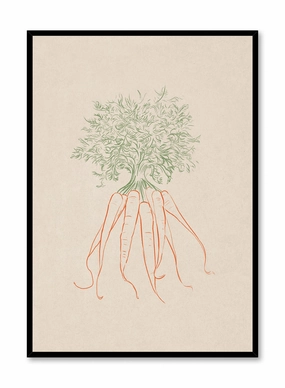 Line Drawn Carrots, Posterpop culture themed posters