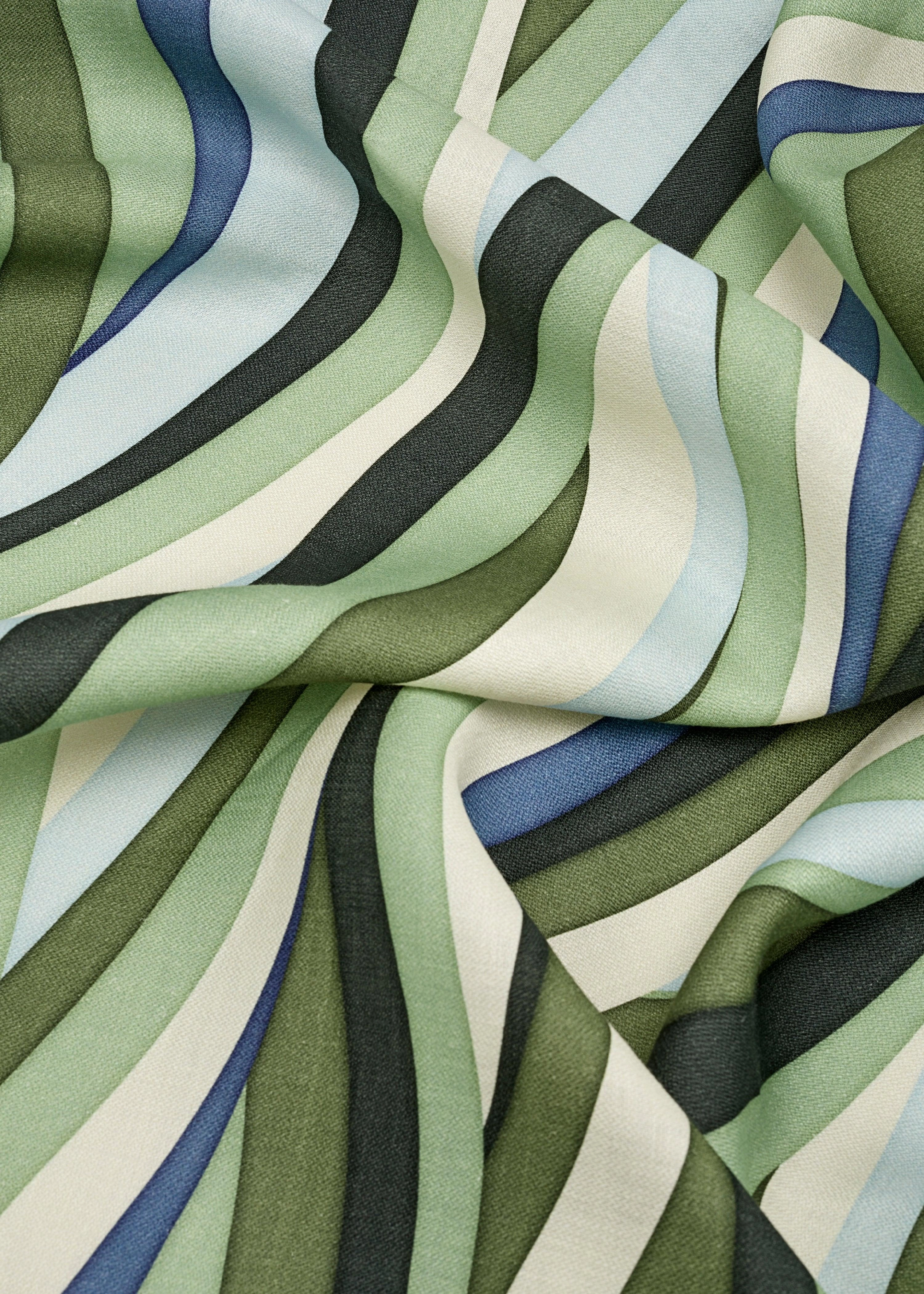 Linen Sateen Landscape Tablecloth - Blue   Green