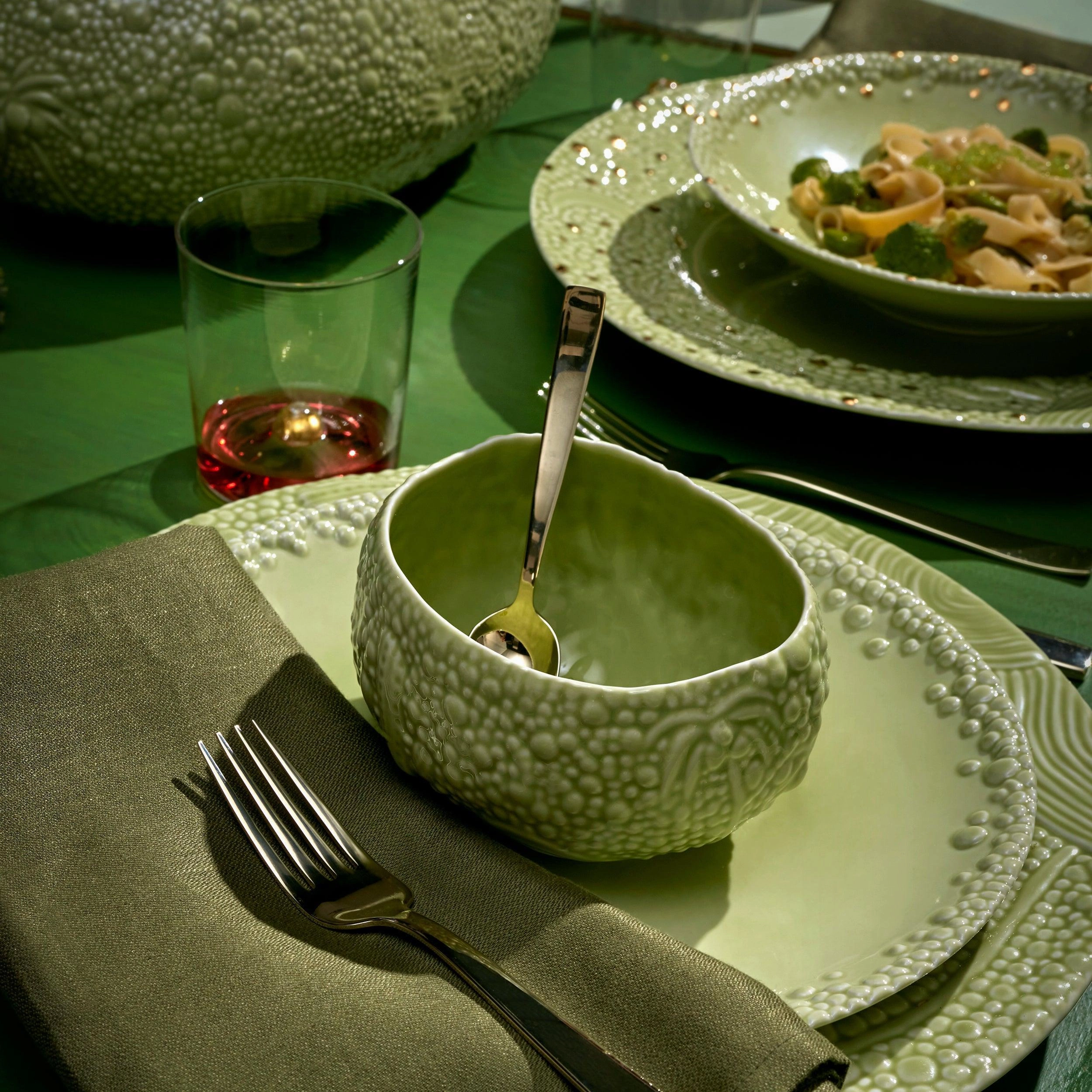 Linen Sateen Napkins - Olive (Set of 4)