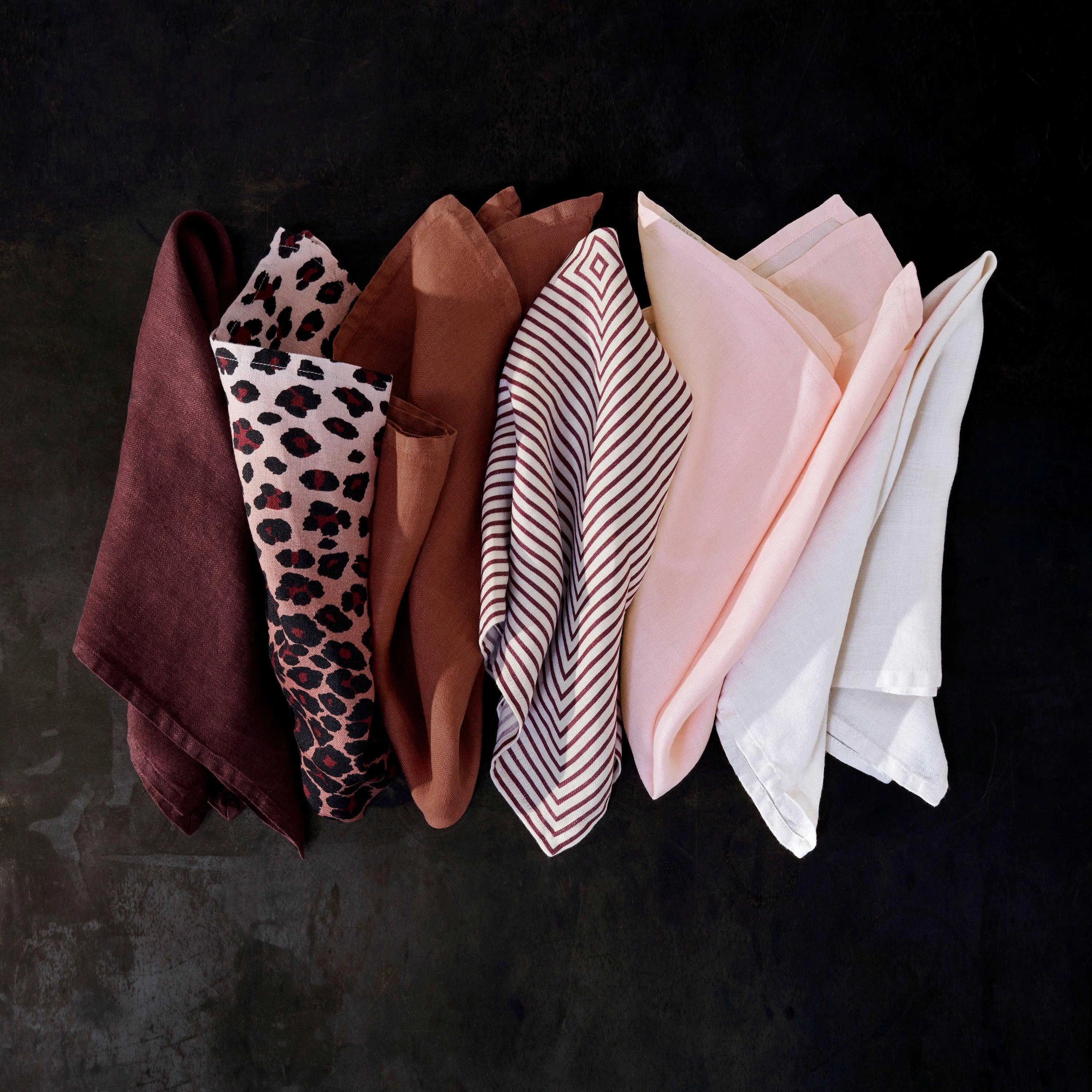 Linen Sateen Napkins - Pink (Set of 4)
