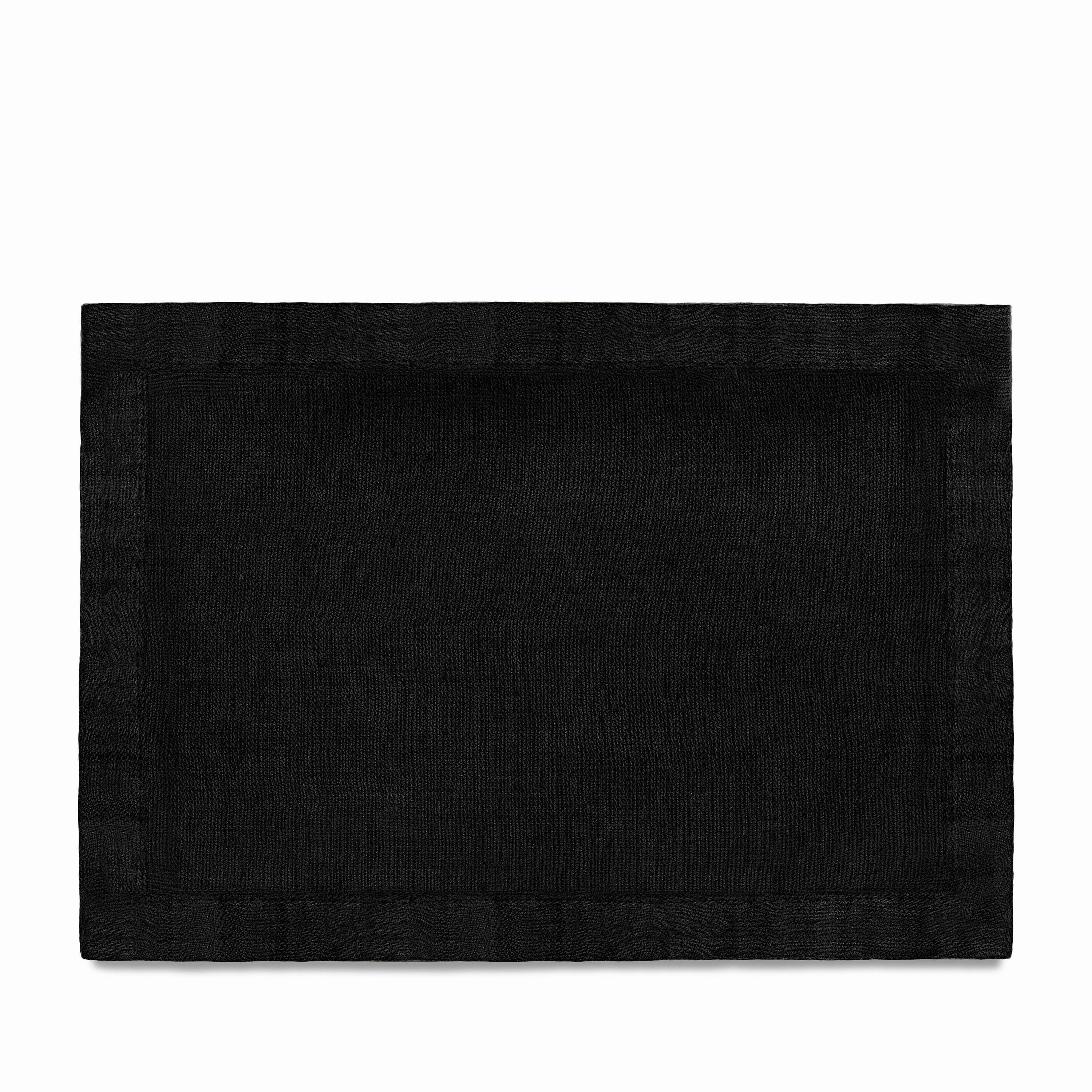 Linen Sateen Placemats - Black (Set of 4)nordic style desktop ornaments