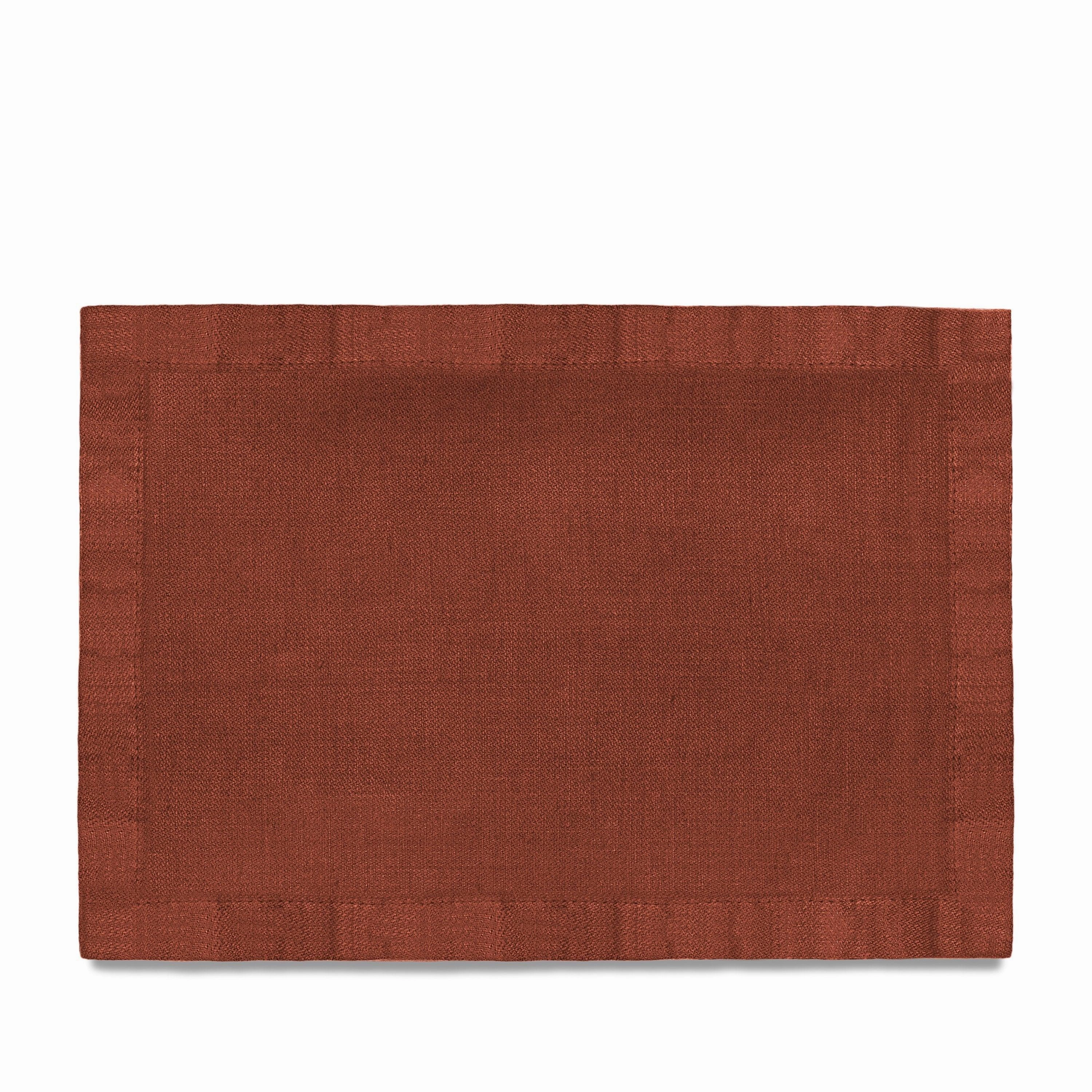 Linen Sateen Placemats  - Brick (Set of 4)nordic style desktop ornaments