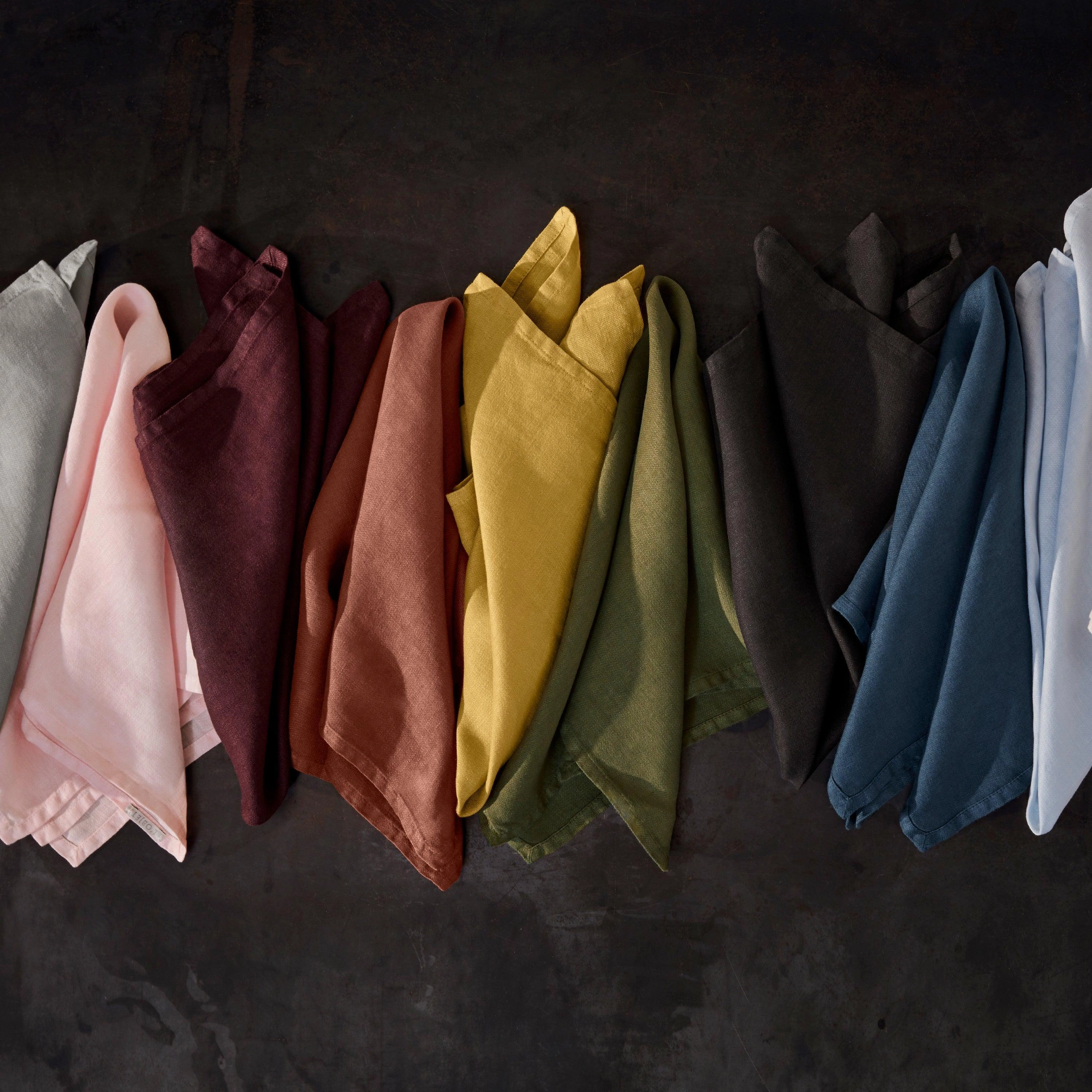 Linen Sateen Placemats  - Brick (Set of 4)