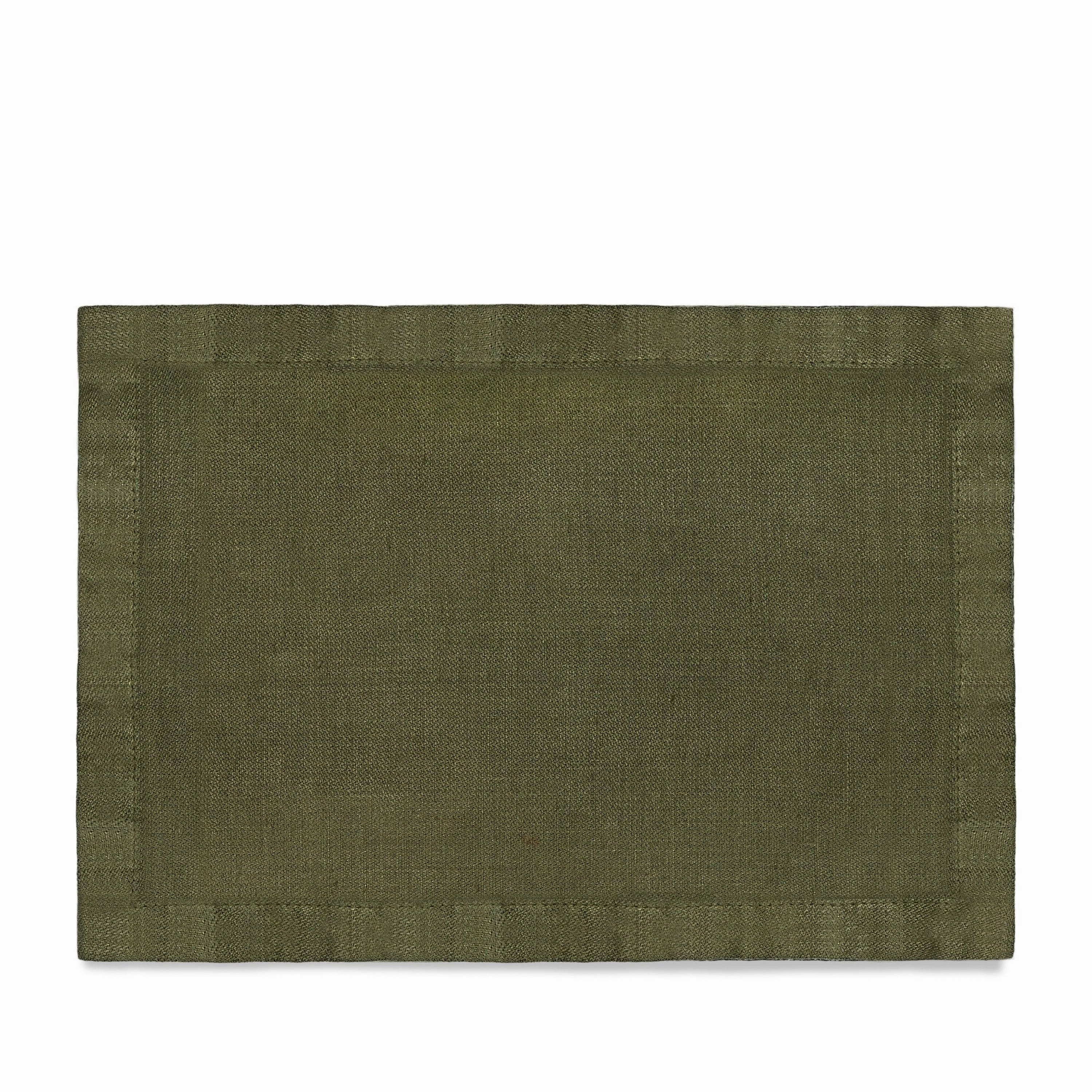 Linen Sateen Placemats - Olive (Set of 4)nordic style desktop ornaments