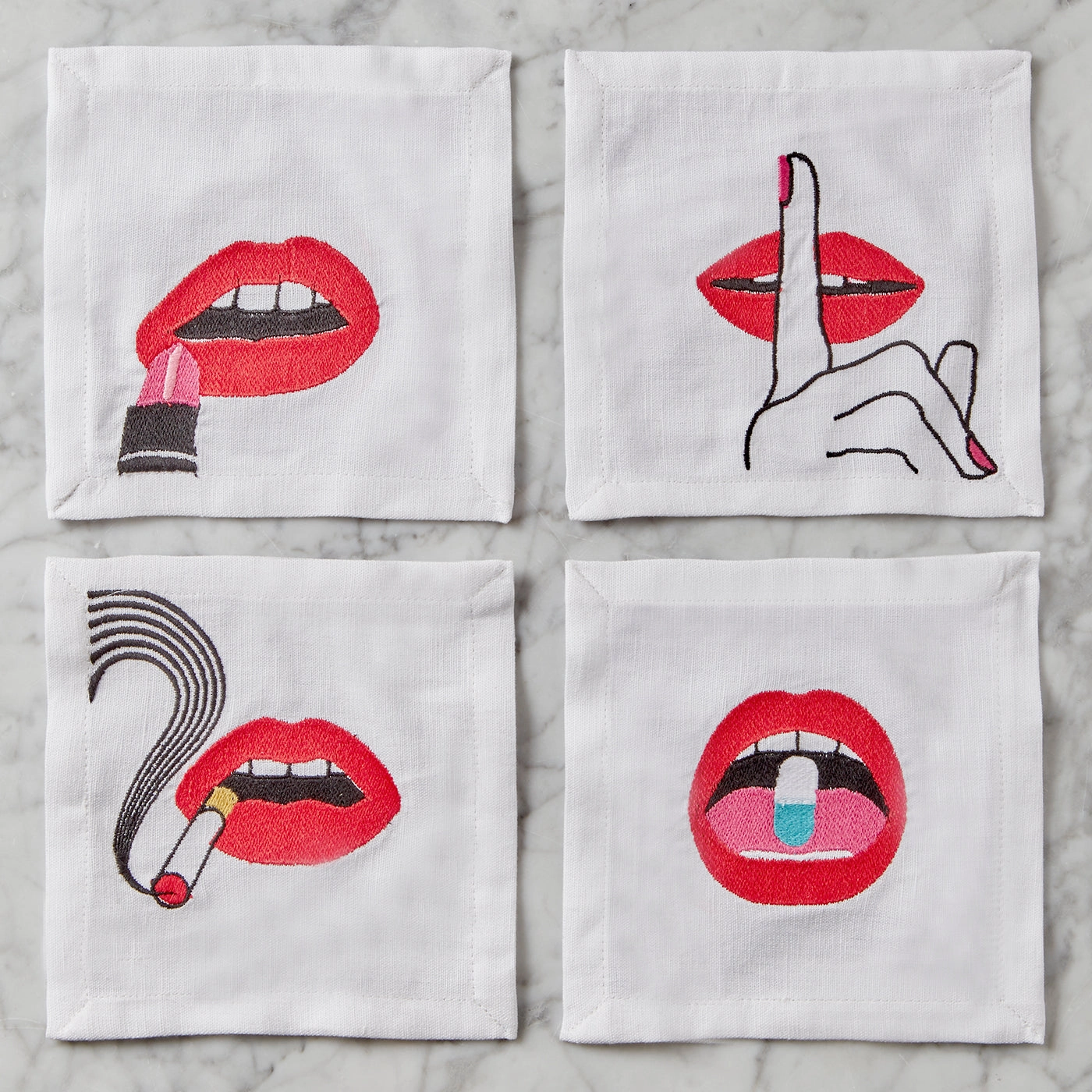 Lips Cocktail Napkins