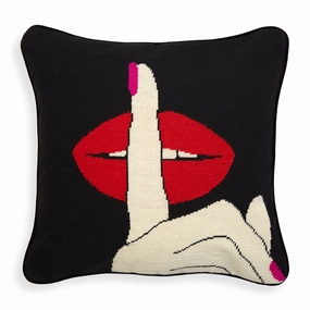 Lips Hush Needlepoint Throw Pillowbedding sets ,throw blankets 