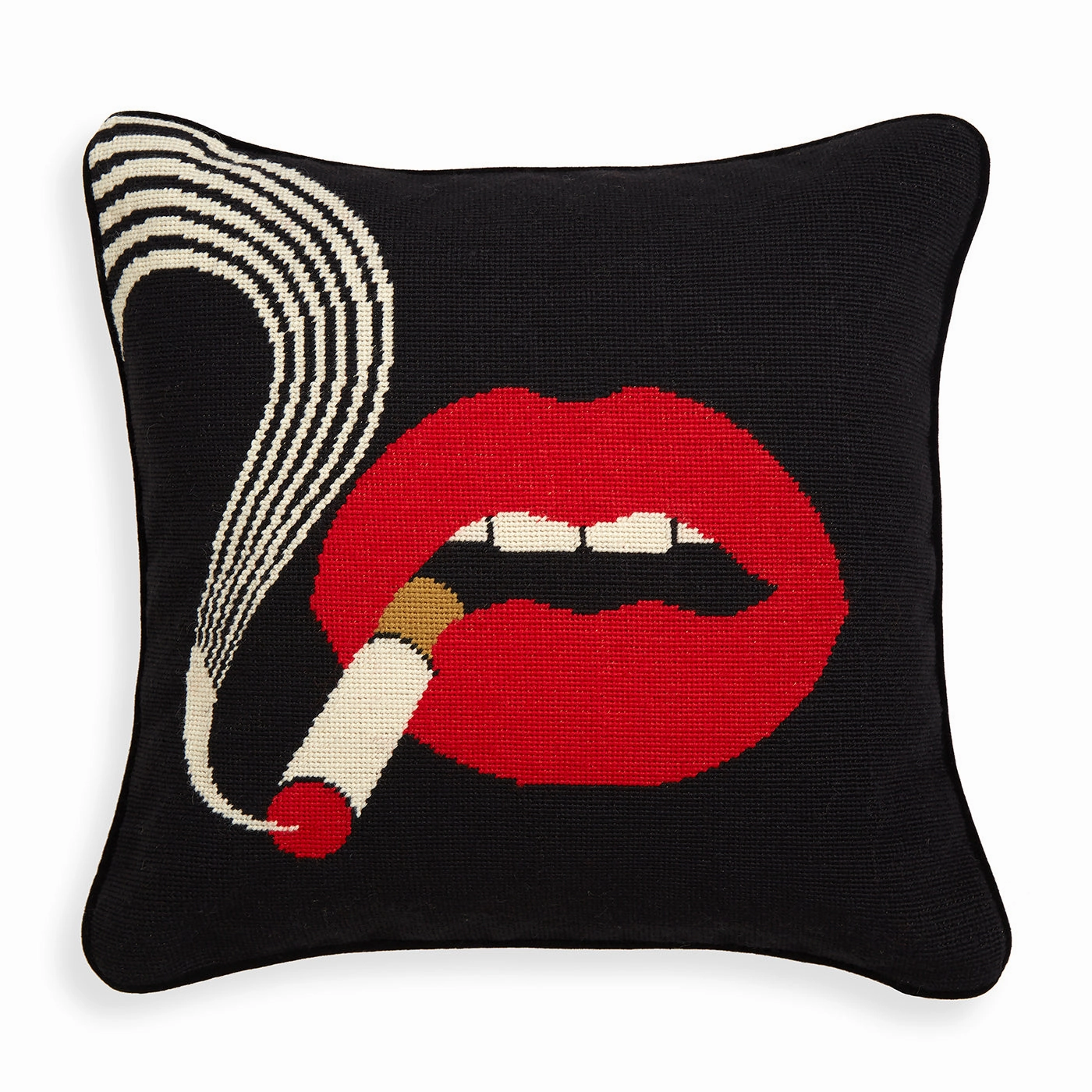 Lips Smolder Needlepoint Throw Pillowbedding sets ,throw blankets 
