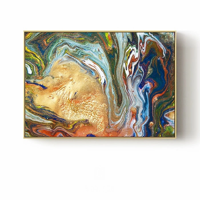 Liquid Pouring Wall Art With Frame