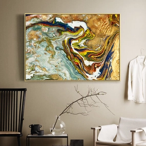 Liquid Pouring Wall Art With Framenordic style wall decor