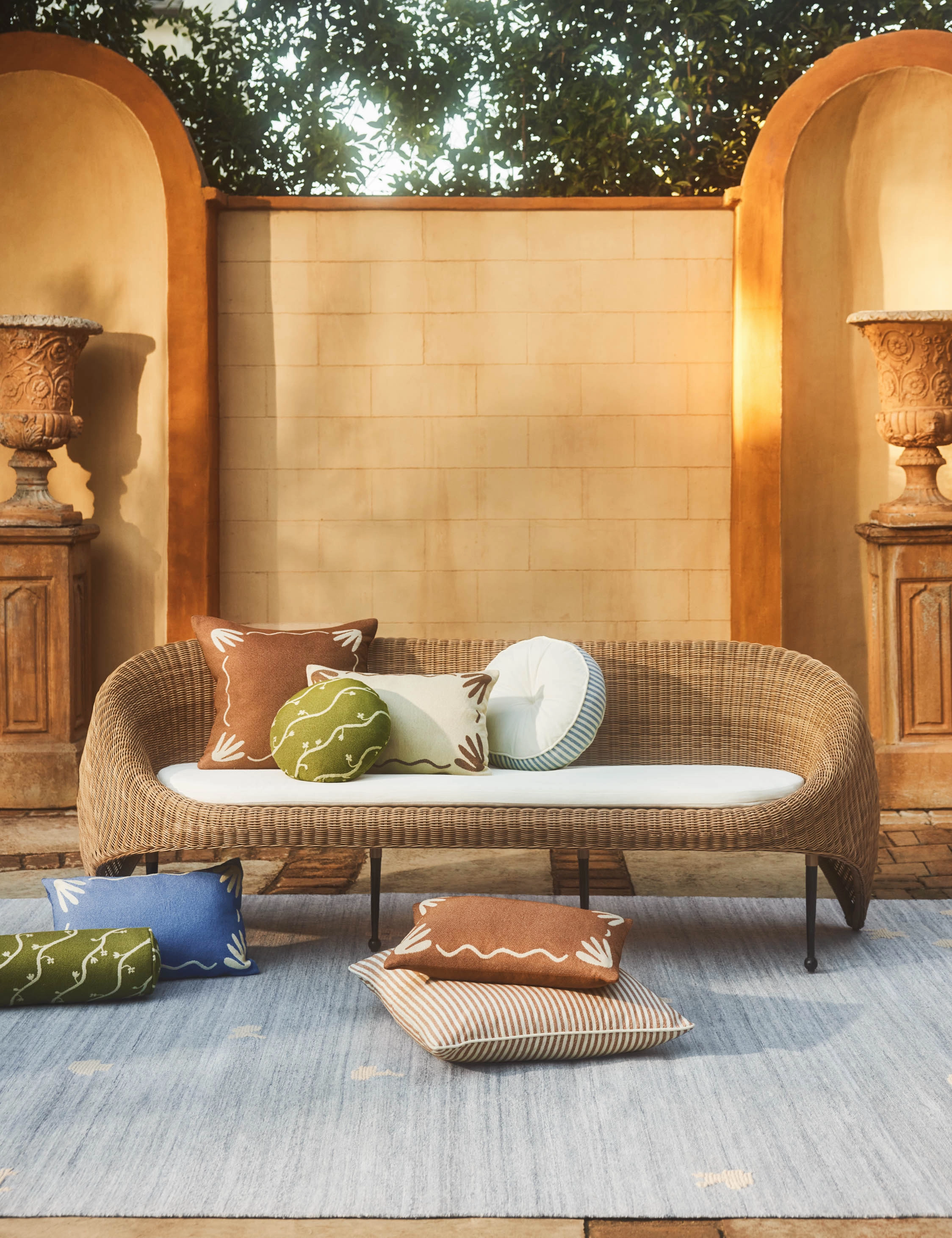Littu Indoor / Outdoor Striped Pillow by Sarah Sherman Samuel