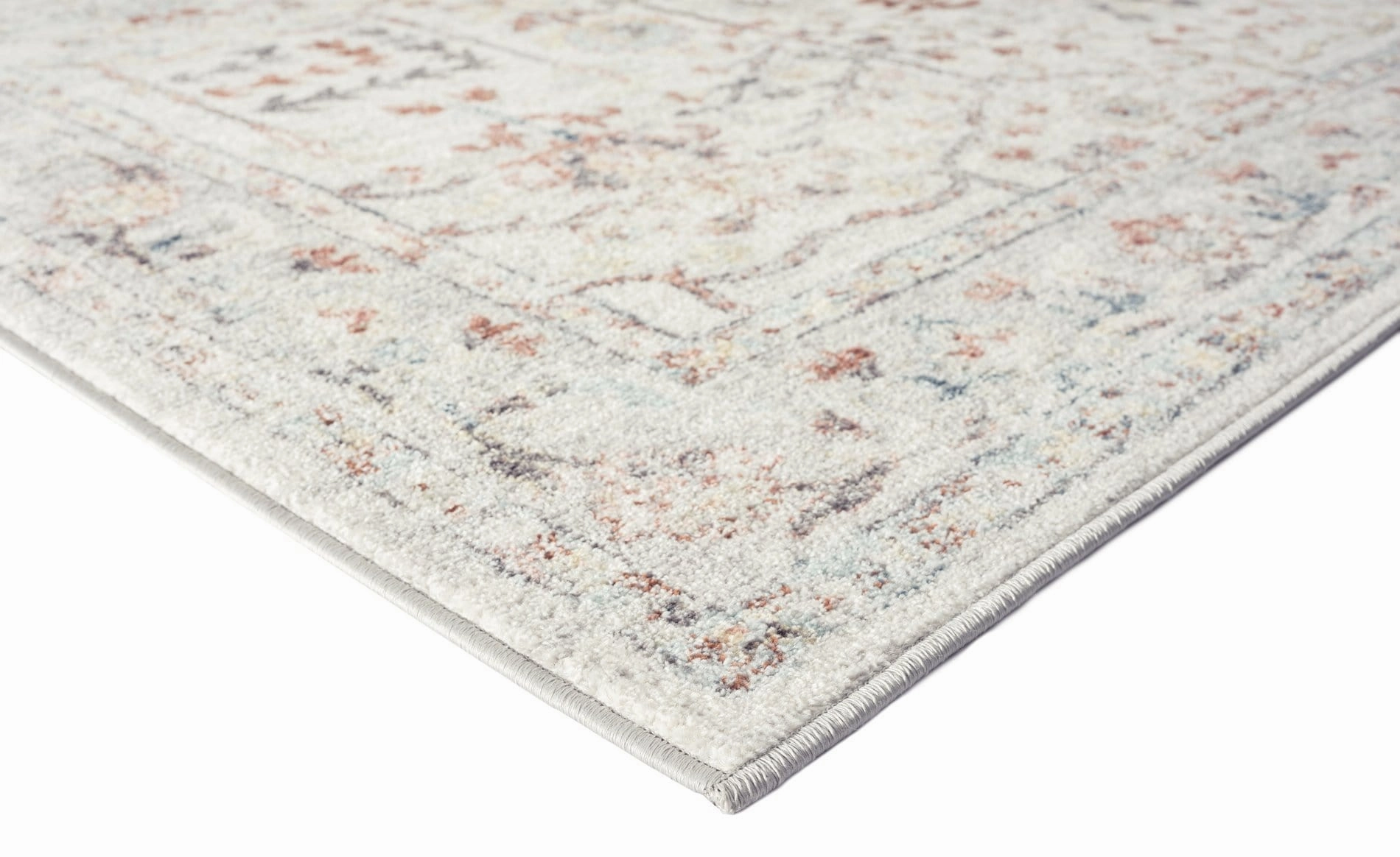 Livvie Blue and Orange Multi-Colour Distressed Rug