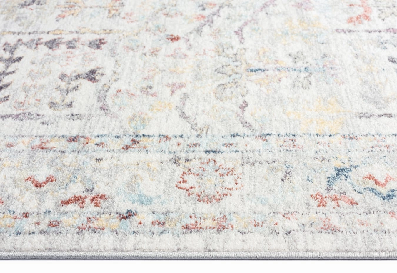 Livvie Blue and Orange Multi-Colour Distressed Rug