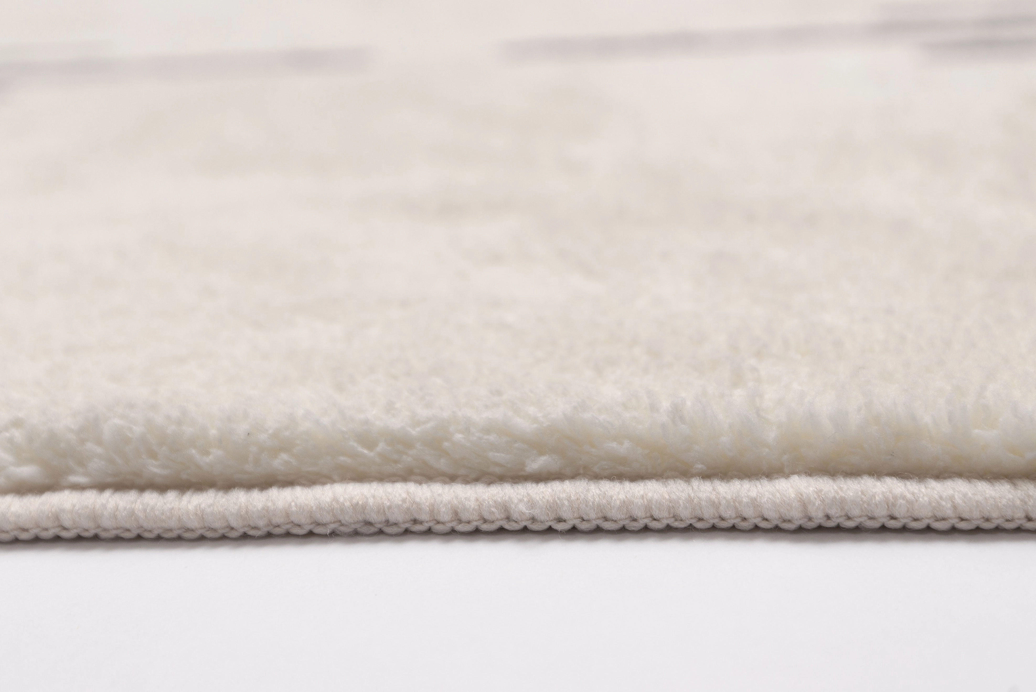 Logan Beige and Ivory Abstract Checkered Washable Rug