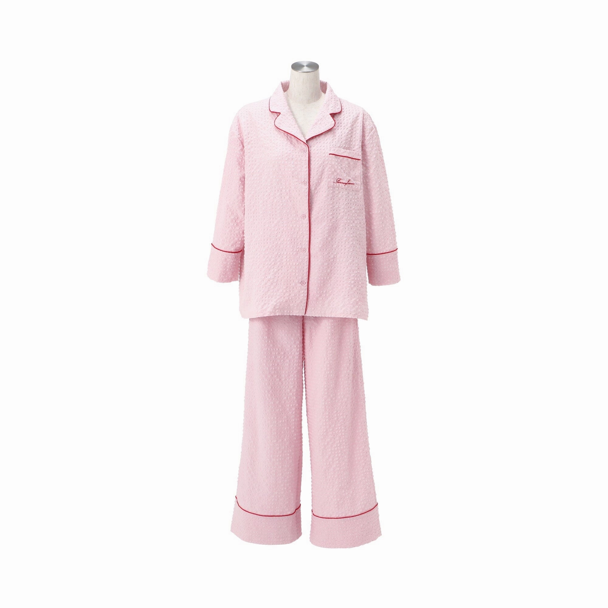 Logo Check Jacquard Pajamas With Embroidery Pinkbedding sets ,throw blankets 