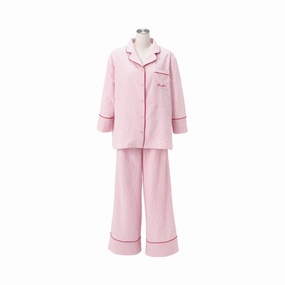 Logo Check Jacquard Pajamas With Embroidery Pinkbedding sets ,throw blankets 