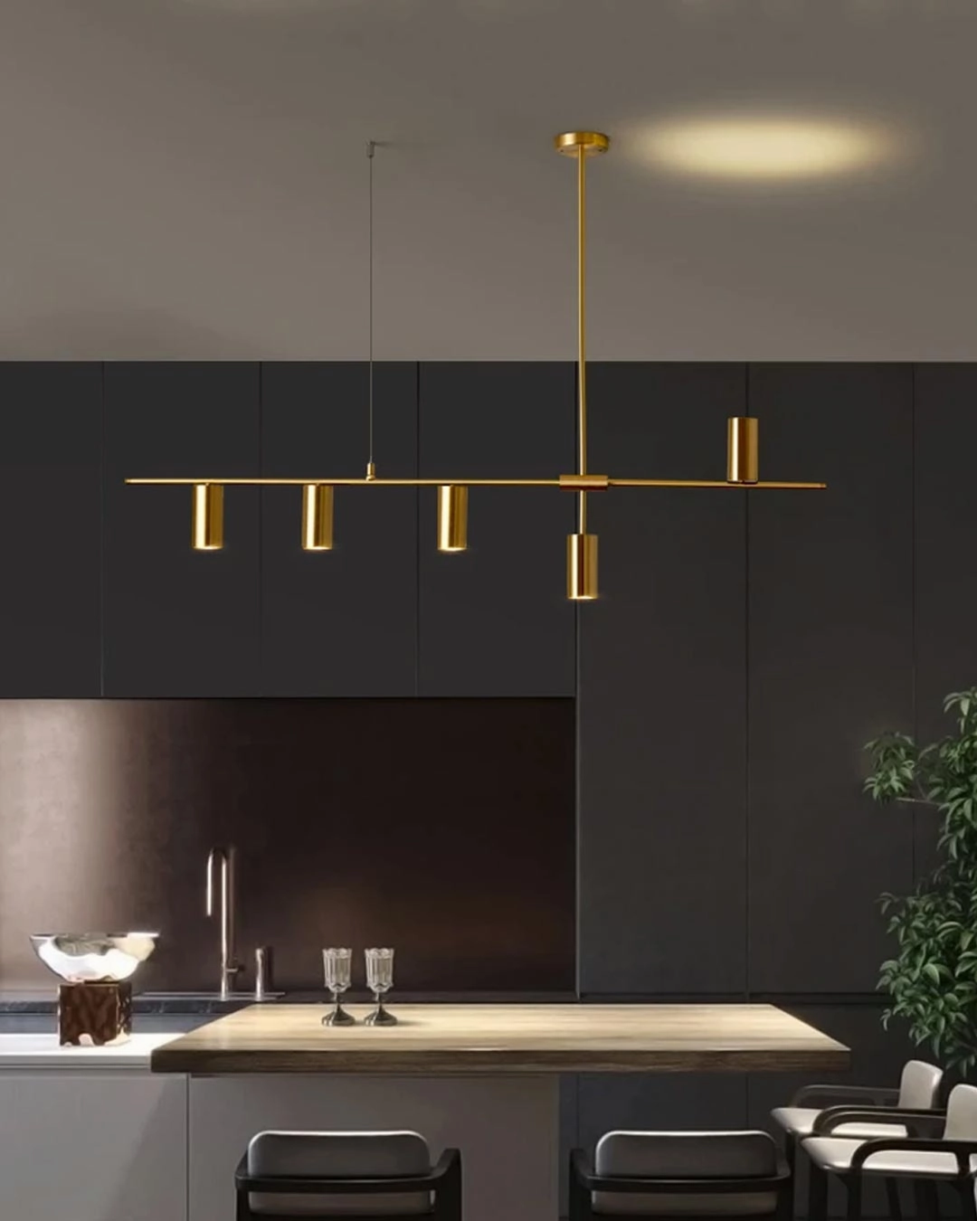 Long Strip LED Pendant Light