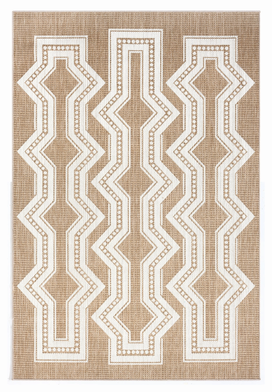 Lora Brown and Ivory Tribal Flatweave Indoor Outdoor Rugmodern color block patchwork rug