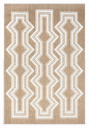 Lora Brown and Ivory Tribal Flatweave Indoor Outdoor Rugmodern color block patchwork rug