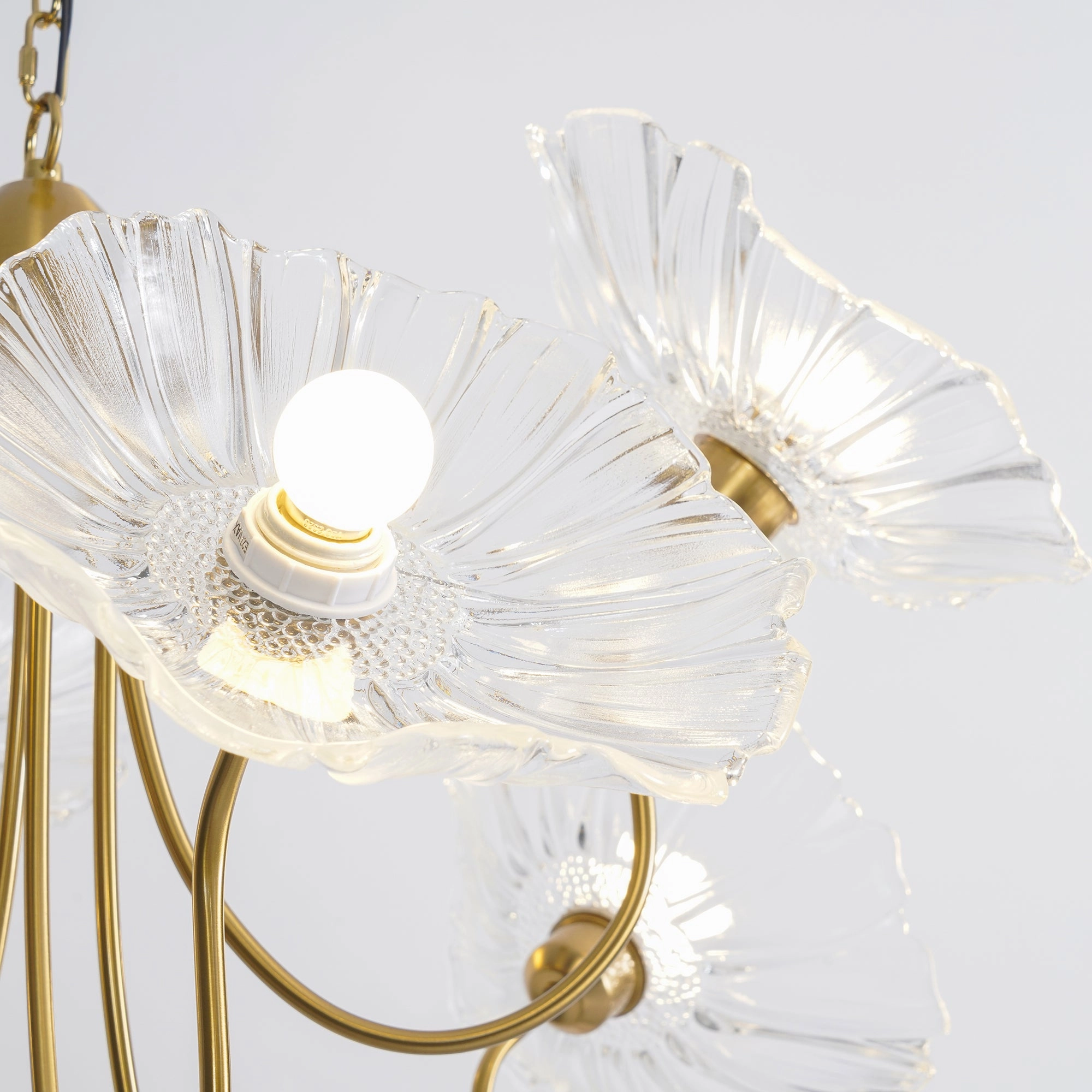 Lotus Leaf Glass Chandelier