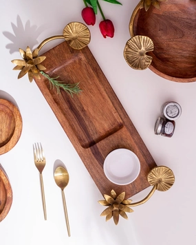 Lotus Serving Traymodern kitchen decor ,kitchen dinner set ,dinnerware 