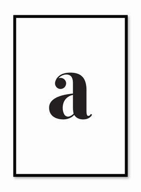Lowercase Letter A, Posterpop culture themed posters