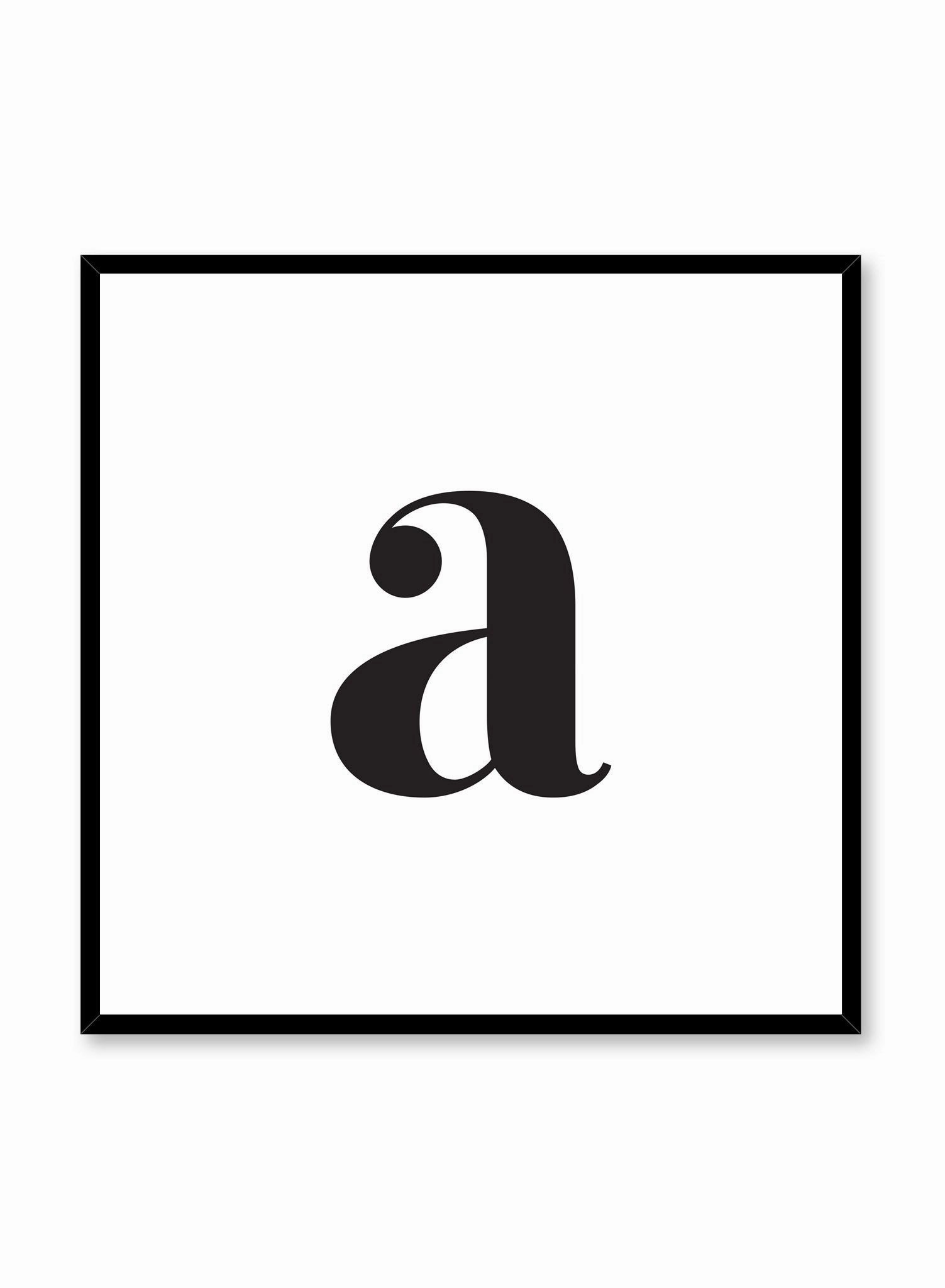 Lowercase Letter A, Poster