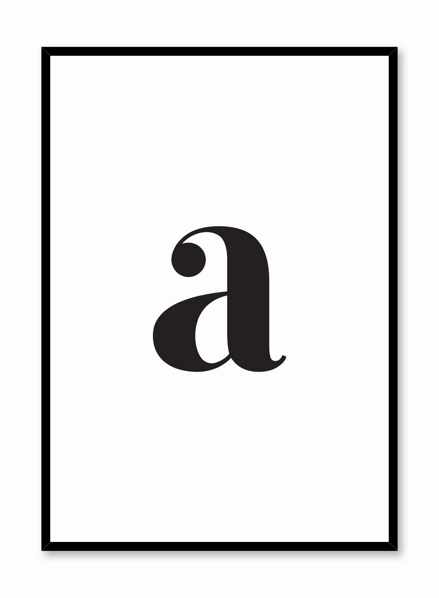 Lowercase Letter A, Posterpop culture themed posters