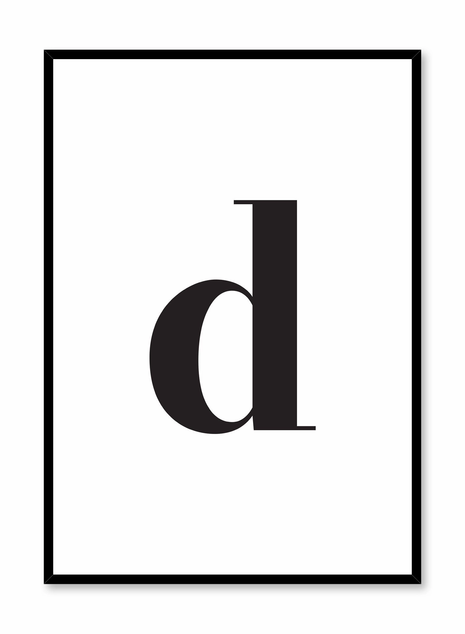 Lowercase Letter D, Posterpop culture themed posters