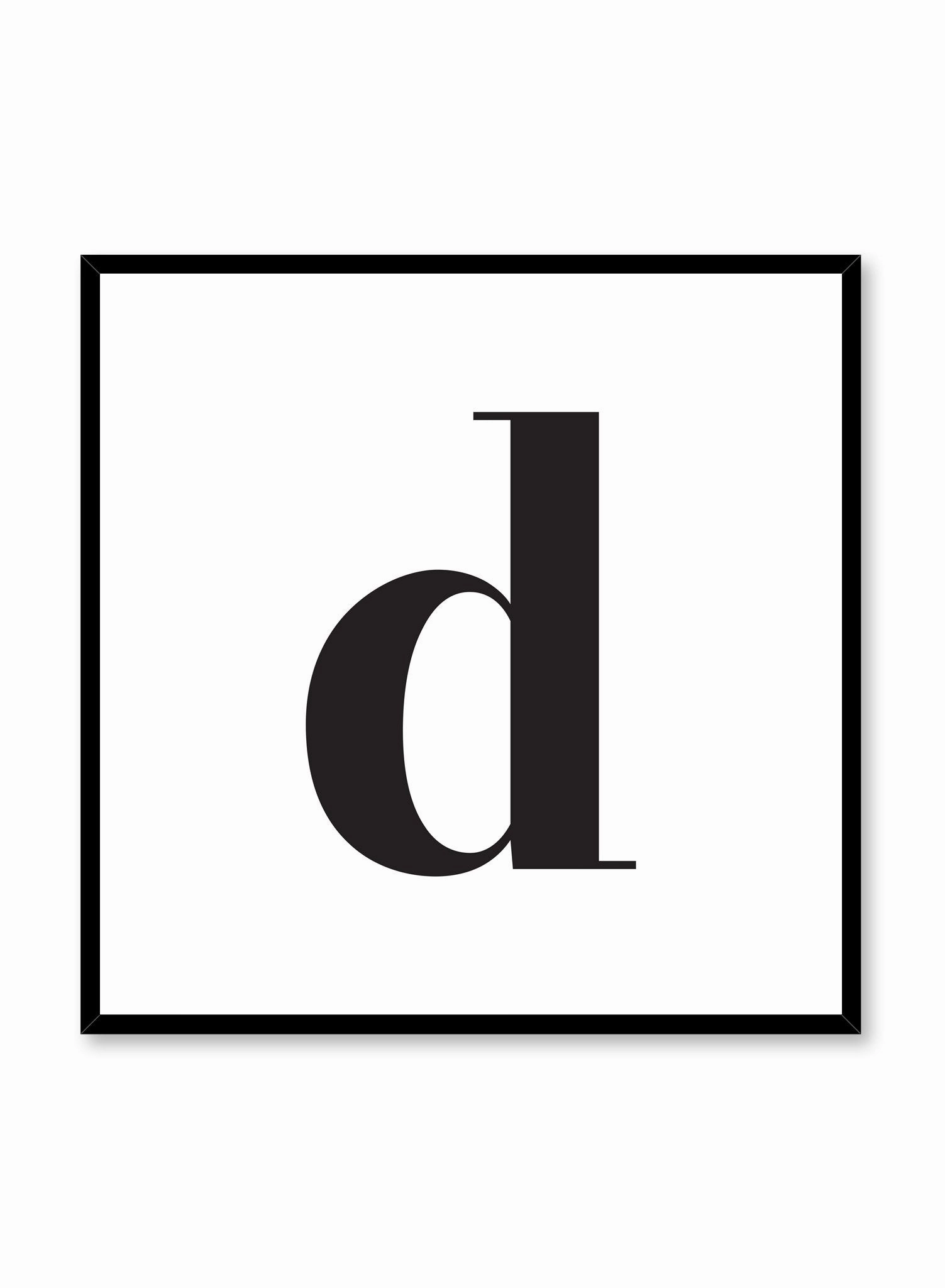 Lowercase Letter D, Poster