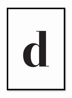 Lowercase Letter D, Posterpop culture themed posters