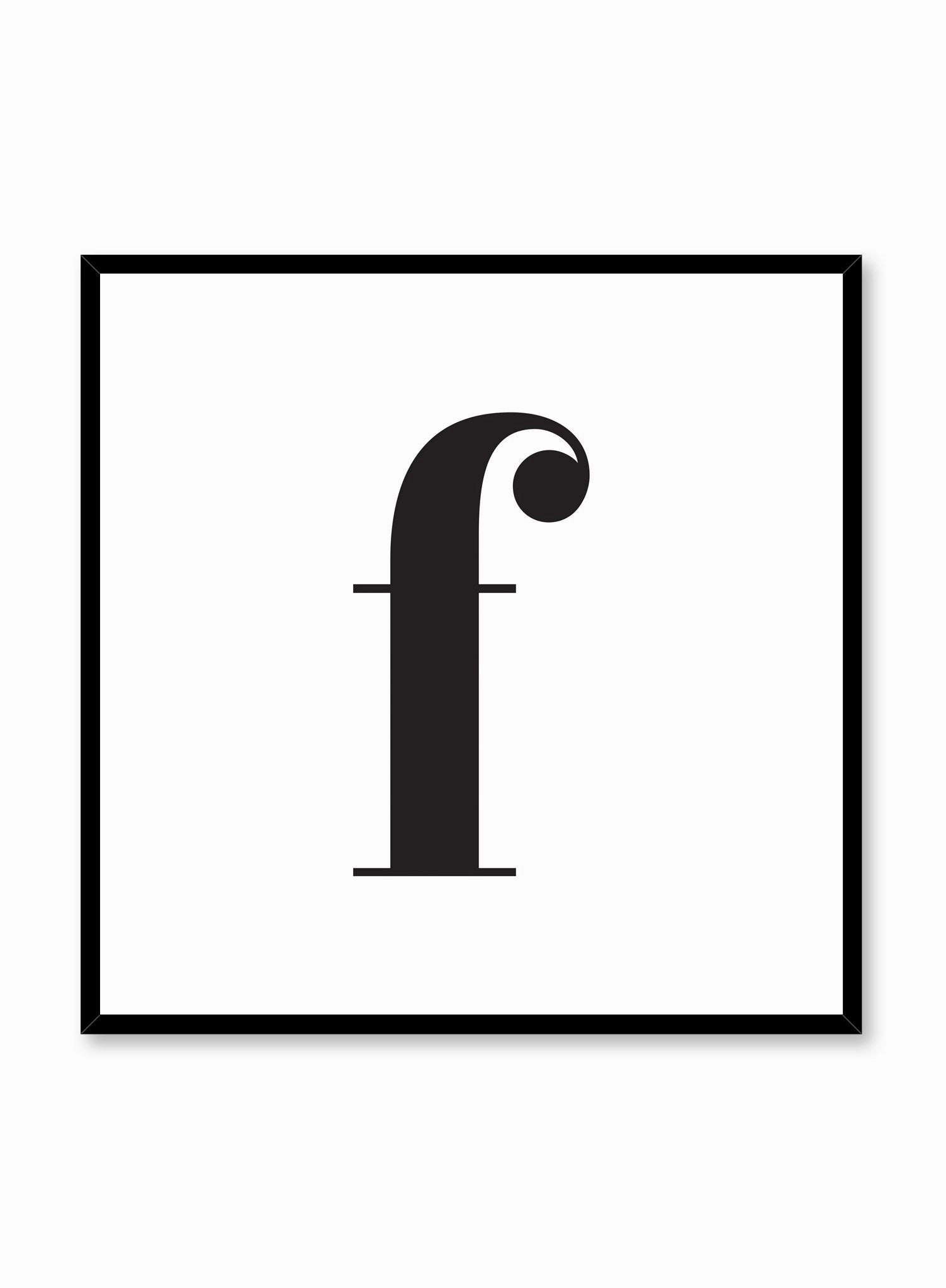 Lowercase Letter F, Poster