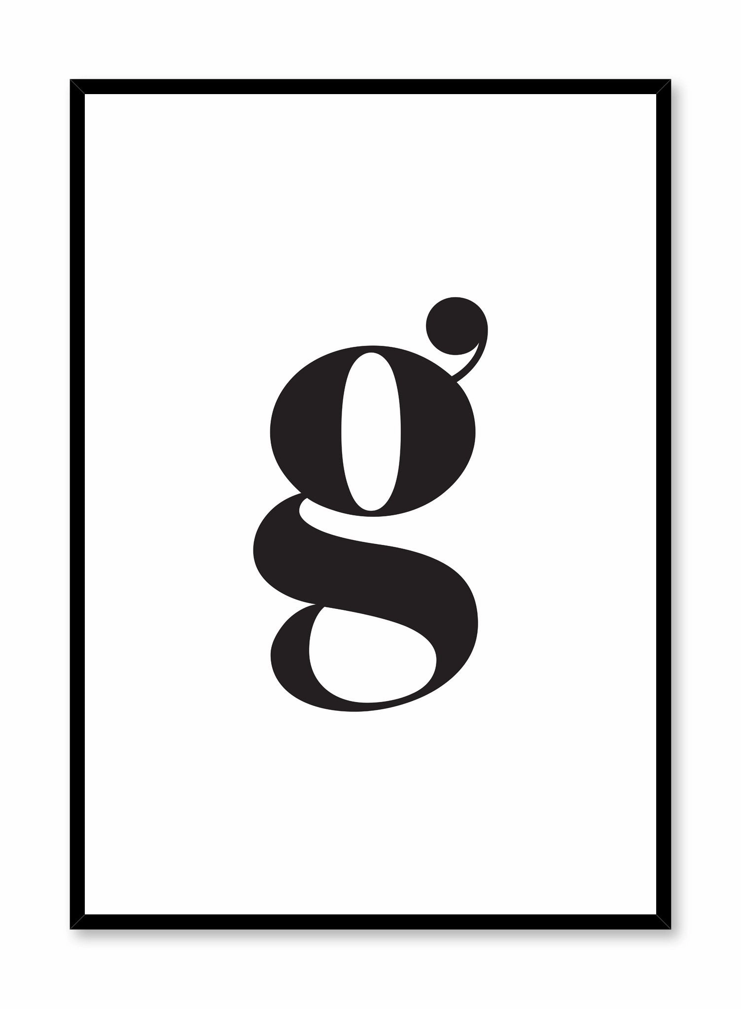 Lowercase Letter G, Posterpop culture themed posters