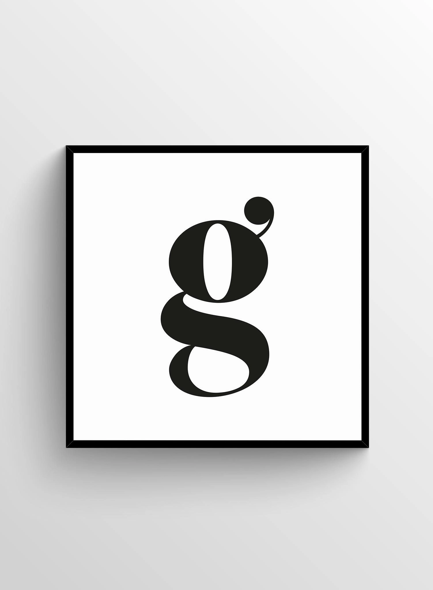 Lowercase Letter G, Poster